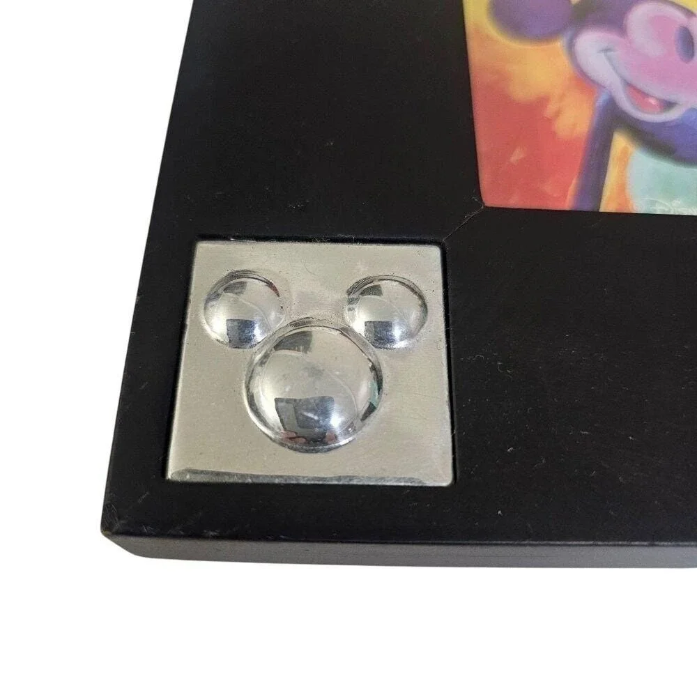 Vintage Disney 1998 Wood Photo‎ Frame Mickey Metal Design